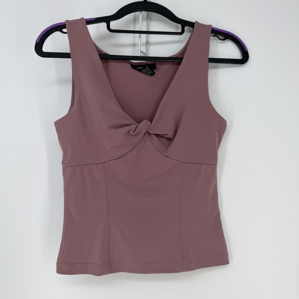 Express Tank Top Womens Small Mauve Twist Babydolll Stretch Ballet Coquette Y2K